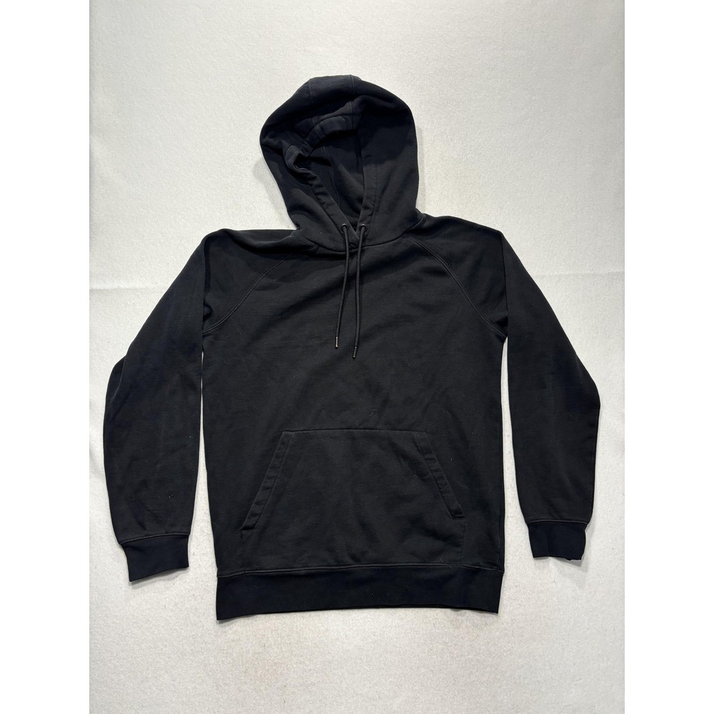 CSG Hoodie Mens Medium Black Fleece Pullover Kangaroo Pocket Solid Casual